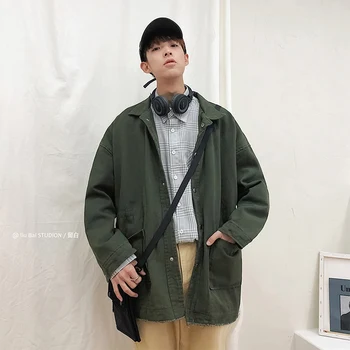 

Spring Tooling Korean Version Loose Casual Winter Large Jacket Warm Clothing Fashion Streetwear Hip Hop Men Clothes Autumn