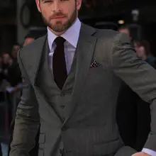 Новые серые смокинги для жениха красивые мужские свадебные костюмы для выпускного вечера 3 шт костюм жениха(куртка+ брюки+ жилет) Homens Terno