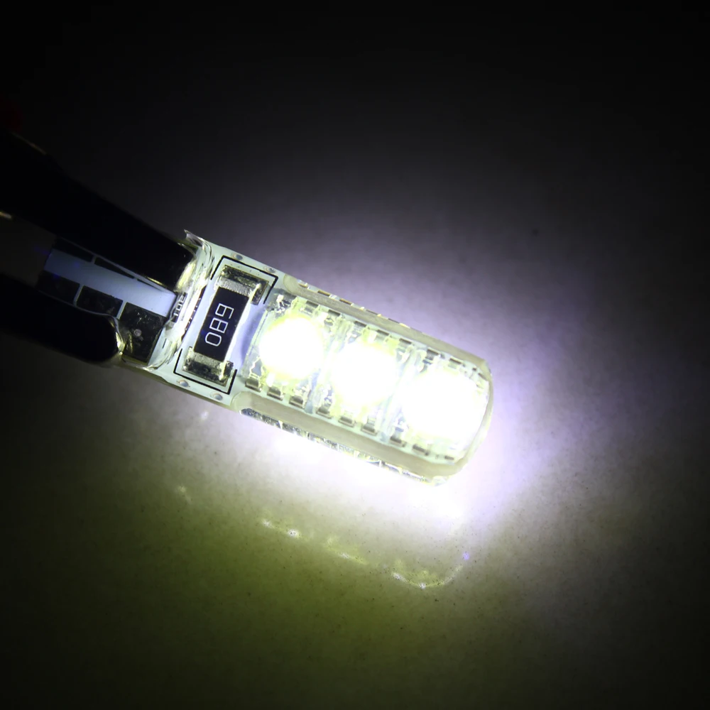 4 шт. T10 W5W 5 5050LED салона автомобиля свет COB силиконовая Автоматическая сигнальная