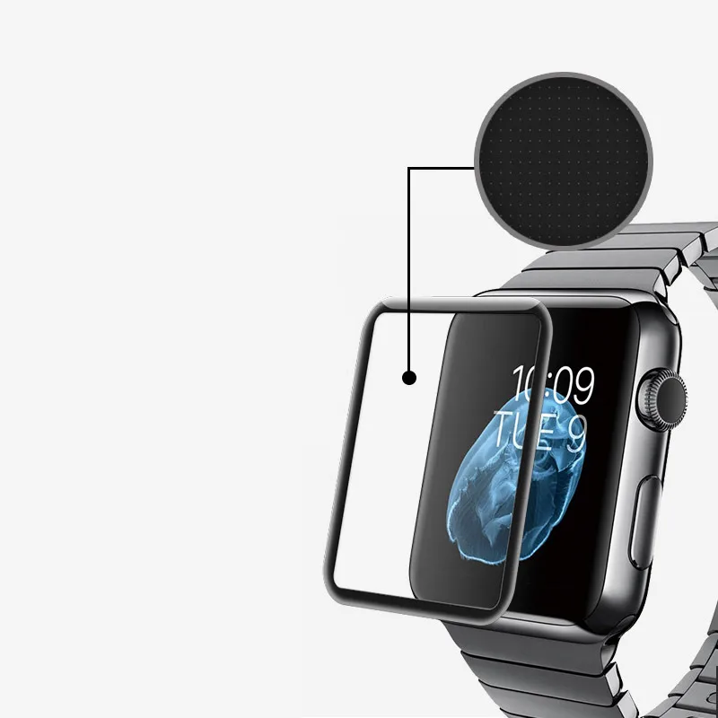 3D Защитное стекло для экрана для Apple Watch 38 мм 42 мм сетчатая защитная пленка из закаленного стекла для Apple Watch серии 1/2/3