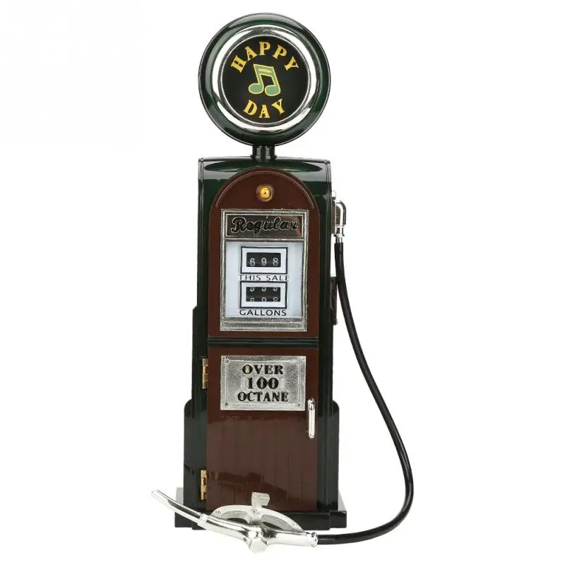 

Retro US Gas Pump Fuel Dispenser Shape Storage Music Box Gift