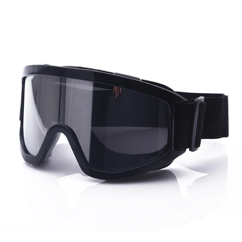 Clear Anti-impact Factory Lab Outdoor Work Eye Protective Safety Goggles Glasses Anti-dust Lightweight Spectacles - Цвет: BK