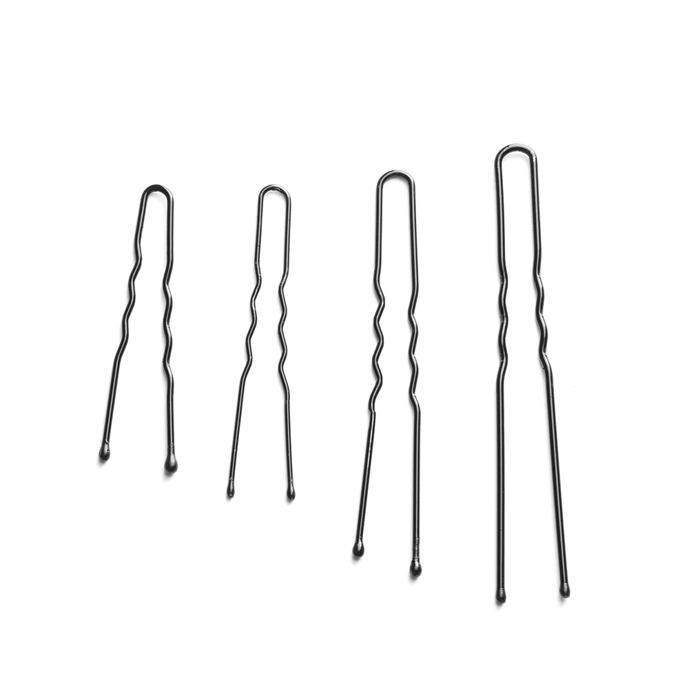 50 шт./лот, черные металлические тонкие u-образные шпильки для волос для девочек, заколки, парикмахерские аксессуары, инструменты для укладки