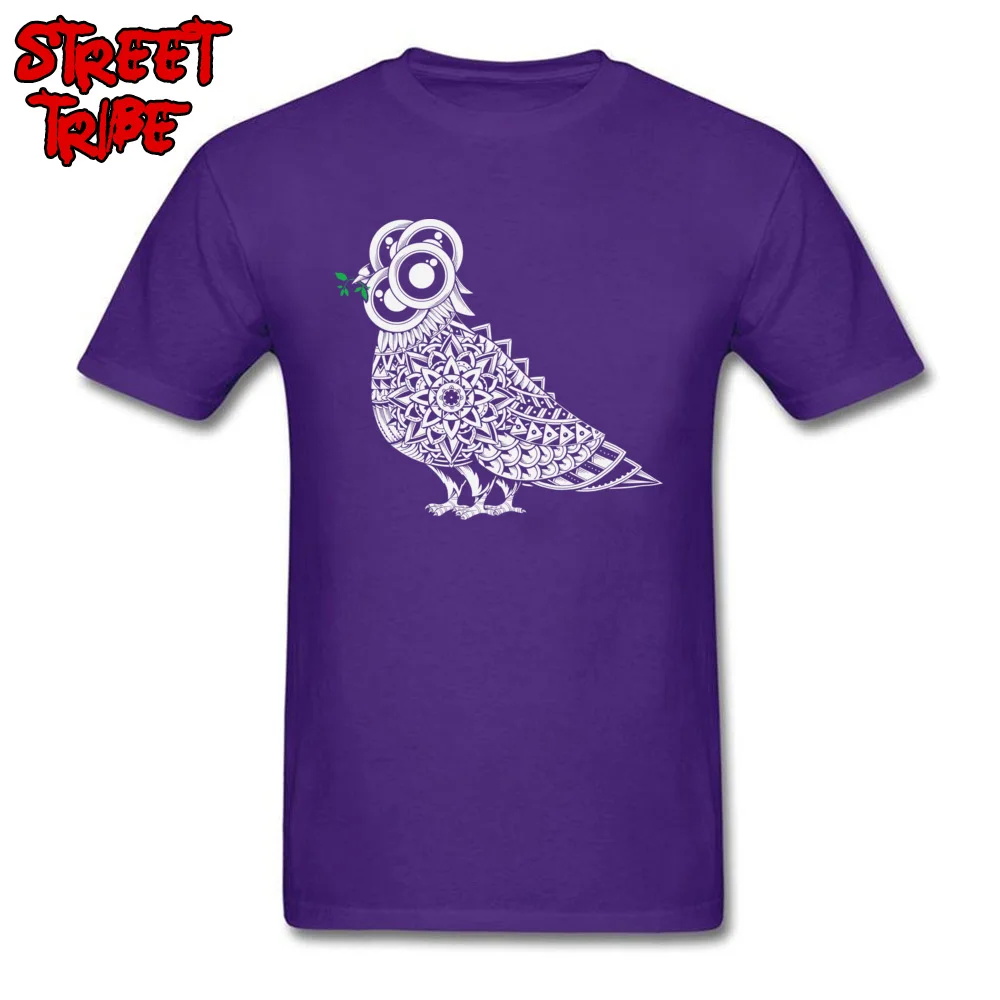 Alien Pigeon T Shirt Europe Short Sleeve 2018 Fashion Crewneck 100% Cotton T Shirt Camisa T-shirts for Men Summer Fall Alien Pigeon purple