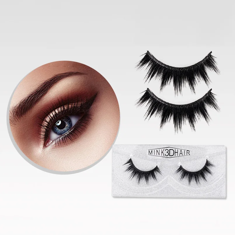 

1 Pair High Quality 3D Mink Lashes False Eyelashes Handmade Mink Eye Lashes Thick Natural Long Fake Eyelahses Eyelash Extensions