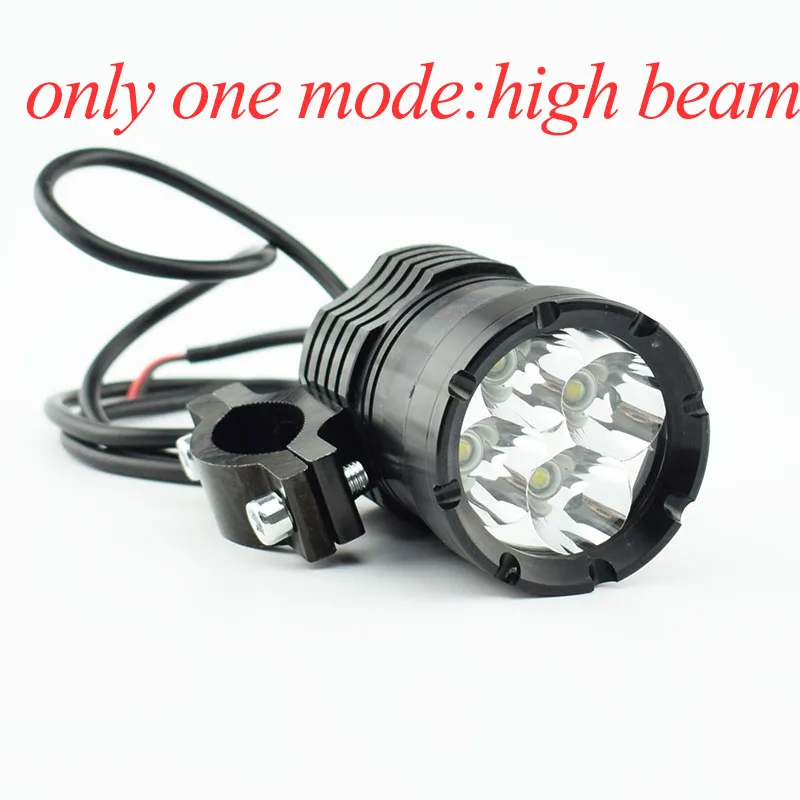 12v 40w Motorcycle Led Headlight 6000k One Working Mode High Beam