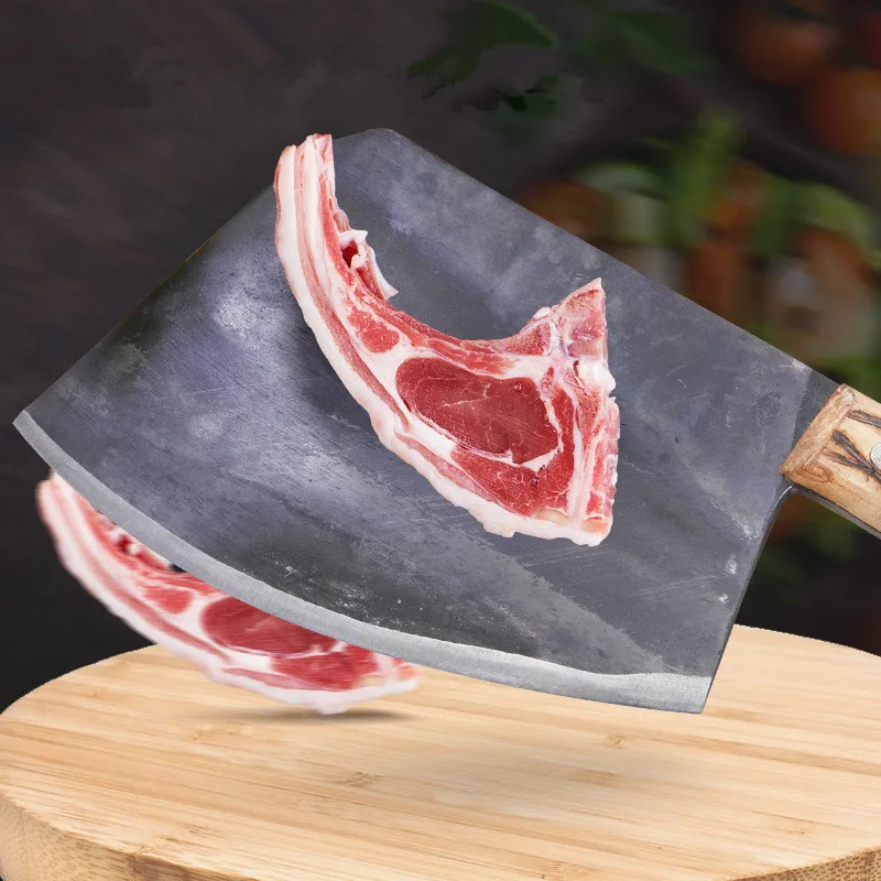  CZQ Carbon Steel Forged Professional Chef Chopping Bone Knife Cutting Big Bone Firewood Knives Kitc - 32672117022