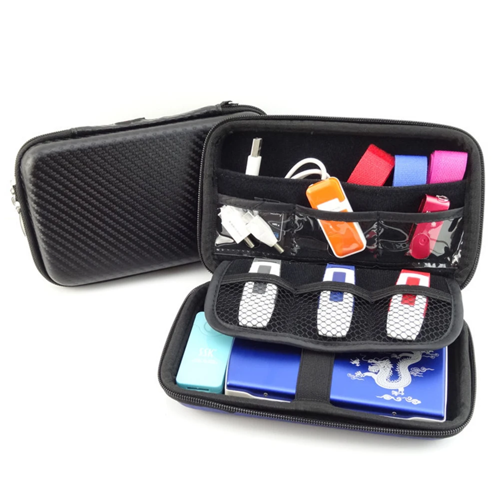 Portable USB Hard Drive Disk Carry Case Cable Earphone Phone Storage Pouch Bagin Hard Drive