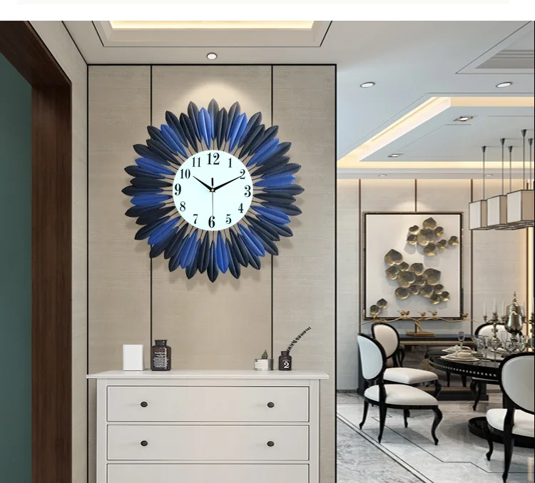 Европейские минималистичные креативные настенные часы Металл Кованое железо бесшумные часы Современные домашние часы модные декоративные кварцевые часы Лидер продаж