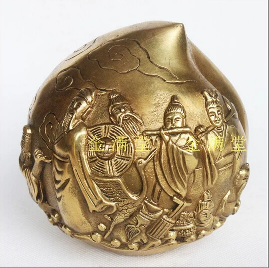 

B0601 425Copper copper home decoration crafts decoration peach old man gift Factory Copper Feng Shui crafts statue