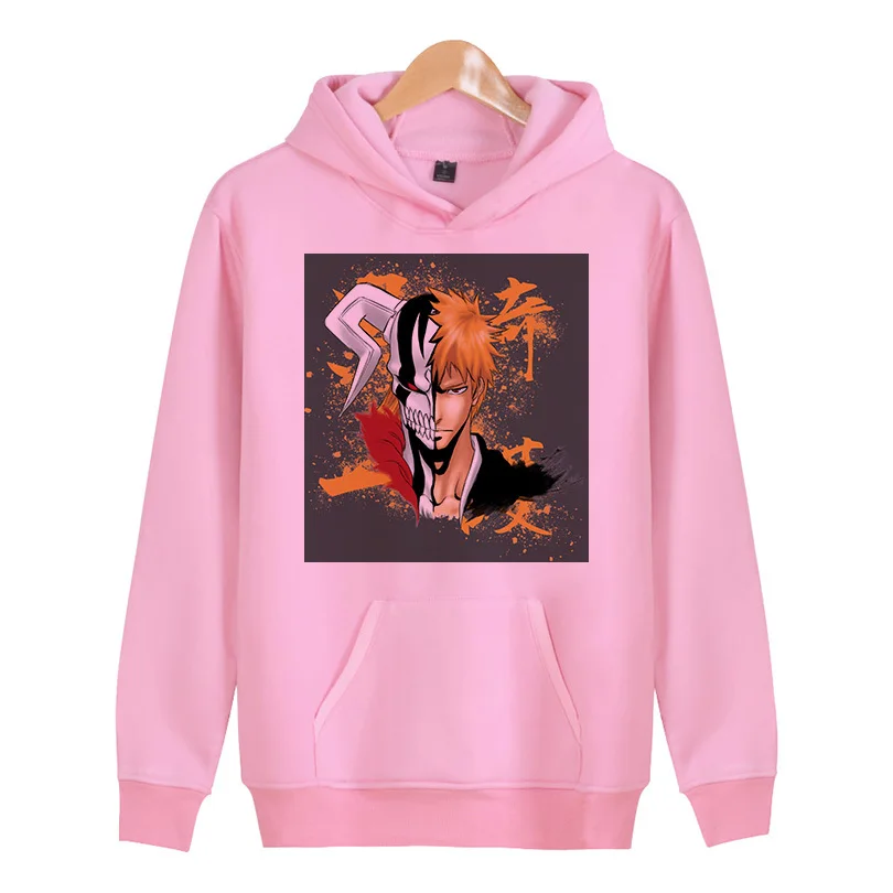 bleach Hoodies Men Hip Hop Fashion Streetwear Hoodie Sweatshirts