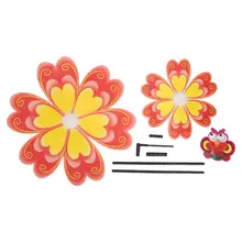 Двухслойная Цветочная ветряная мельница ветряная вертушка детские игрушки дворовый садовый декор