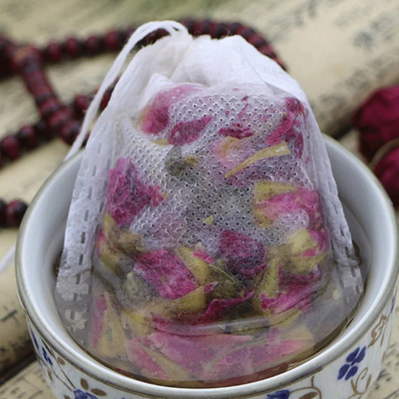 

100Pcs/pack Disposable Tea bags Non-woven Fabrics Tea Infuser Herbal Filter Strainer