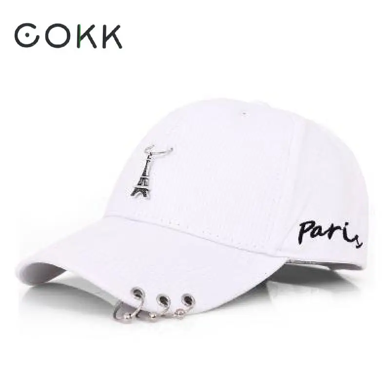 COKK, Женская Бейсболка с кольцом, хип-хоп, башня, Снэпбэк Шапки для мужчин, унисекс, летняя Солнцезащитная шляпа, женская, мужская, Корейская, черная шляпа для папы