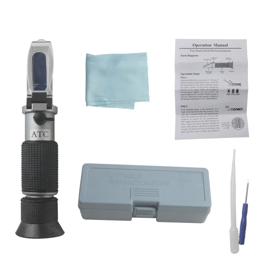 

automotive ATC Tester Tool Engine Fluid Glycol Point Antifreeze Refractometer Car Battery Freezing 12% off
