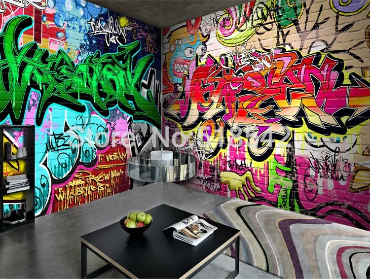 Mural, Bar, KTV, Estúdio de Dança, Decoração, Personalizado, Fresco, Moda