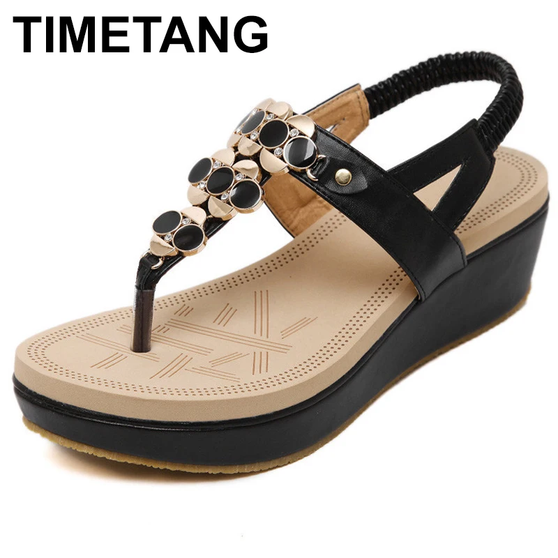 

TIMETANG Brand Summer Comfortable Sandals Women Platform Sandals Fashion Flip Flops Shoes Woman Sandals C058