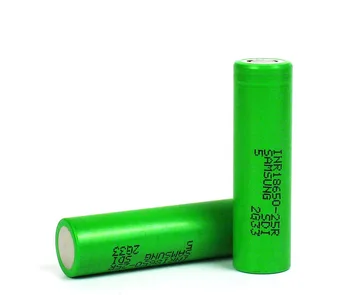 

Dinto 2pcs for Samsung 25R 2500mAh 18650 Li-ion Lithium Battery 3.7V Rechargeable Batteries for electronic cigarette