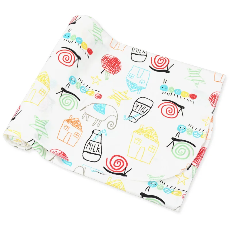 Mangomama детское одеяло хлопок 75x85 см пеленки для новорожденных Обёрточная бумага мягкий и пропускающий воздух материал мультфильм Животные дизайн летние Одеяло - Цвет: milk bottle