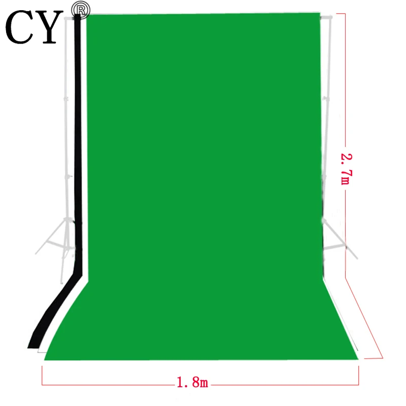 

3 pcs Photo Studio 1.8m x 2.7m Photo Studio Solid Muslin Backdrop Kits Background Green Black White Backdrop Set Chromakey PSB6A