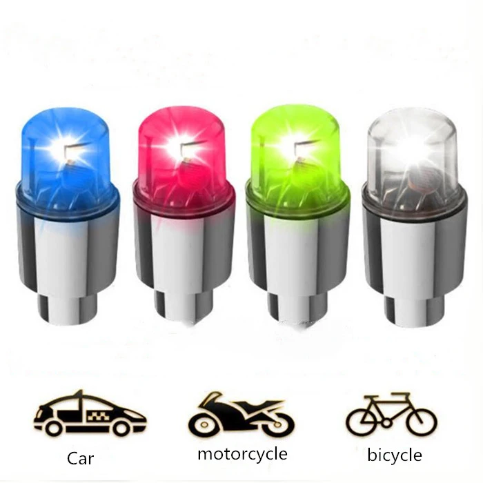 Simply Gorgeous 2 x Colour LED Neon Car Bike Wheel Valve Dust Cap