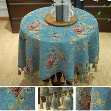 Meijuner прямоугольная скатерть с кисточками, скатерти для стола, круглая скатерть, скатерти для стола, домашние текстильные украшения, ткань MJ035