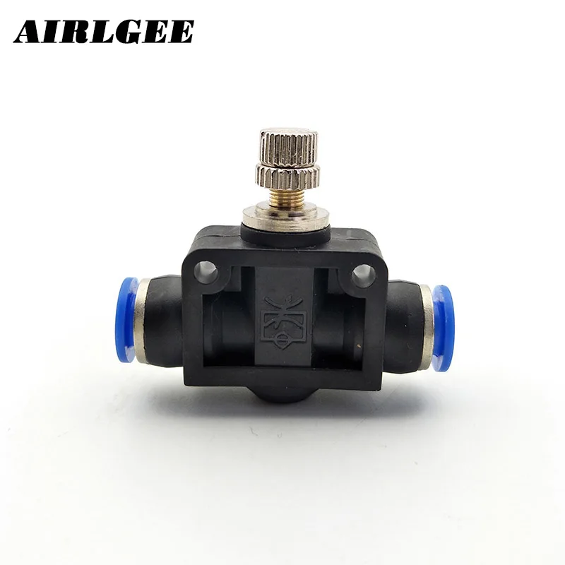 

Industry Pneumatic 6mm to 6mm Joiner Air Flow Speed Controller LSA-6 Throttle Valve Quick Fitting
