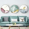 Abstract Colorful Circle Canvas Painting Golden Landscape Poster Print Animal Wall Art Pictures For Living Room Aisle Home Decor ► Photo 1/6