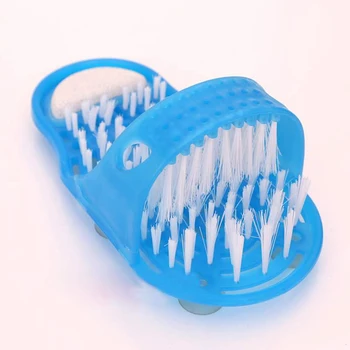 

Easy Feet Scrub Foot Cleaner Foot Scrubber Brush Massager Clean Bathroom Shower Clean Blue Slippers Spa Bath Brushes Scrubber