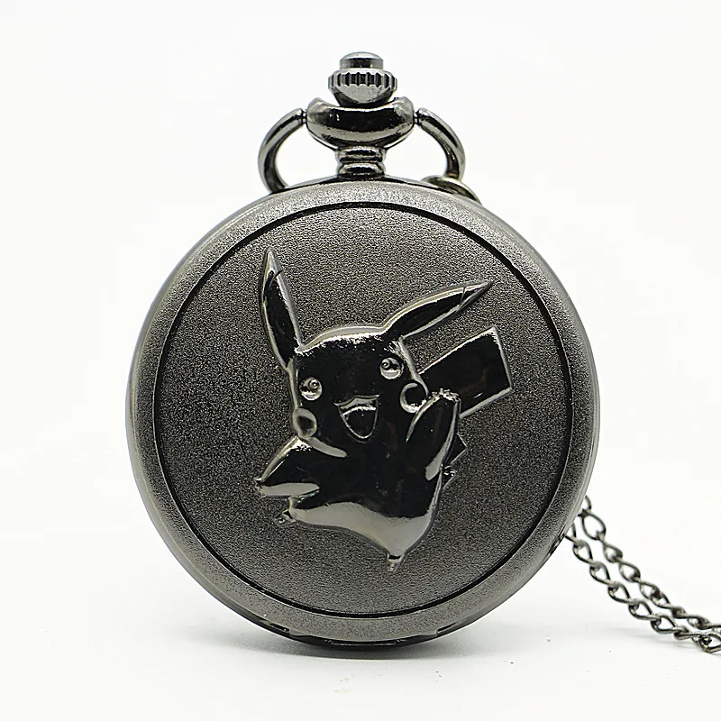 Антикварные Pikachu кварцевые карманные часы Аналоговое ожерелье с подвеской мужские и женские детские часы подарок