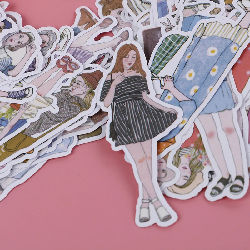1 упаковка стикеров милые девушки kawaii Скрапбукинг наклейки для ноутбука детские игрушки pegatinas девушки DIY Дневник украшения