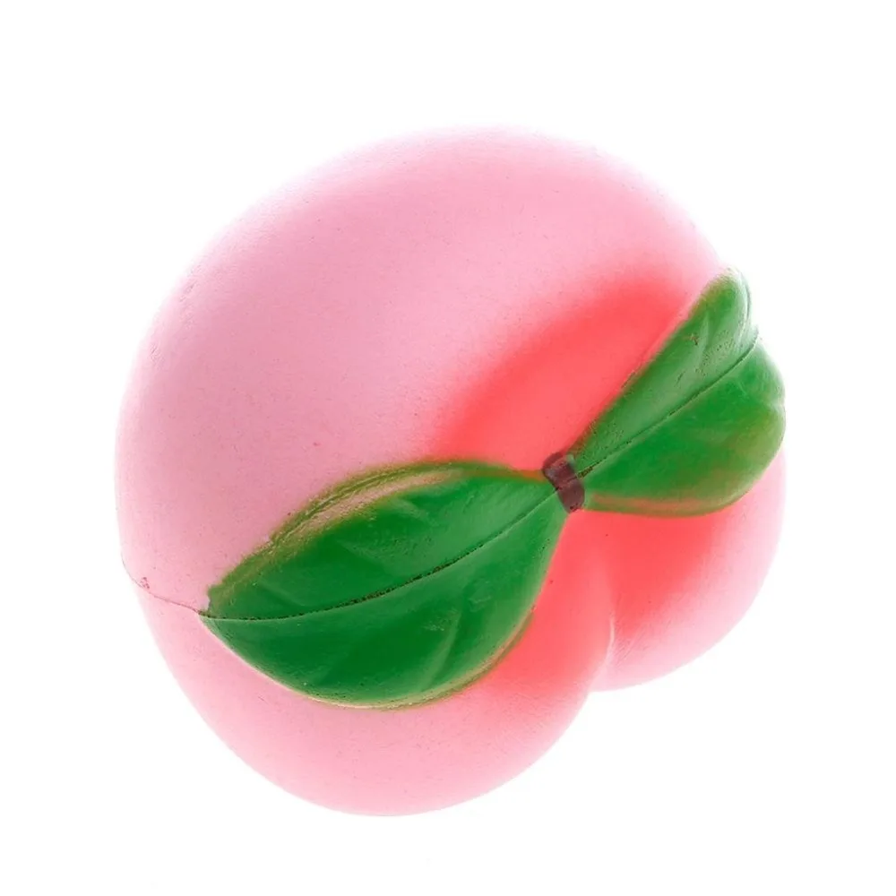 11cmx10CM Jumbo Fruit Peach Squishy Simulated Fruit Slow Rising Bread Scented Squeeze Toy Stress Relief for Kid Xmas Gift