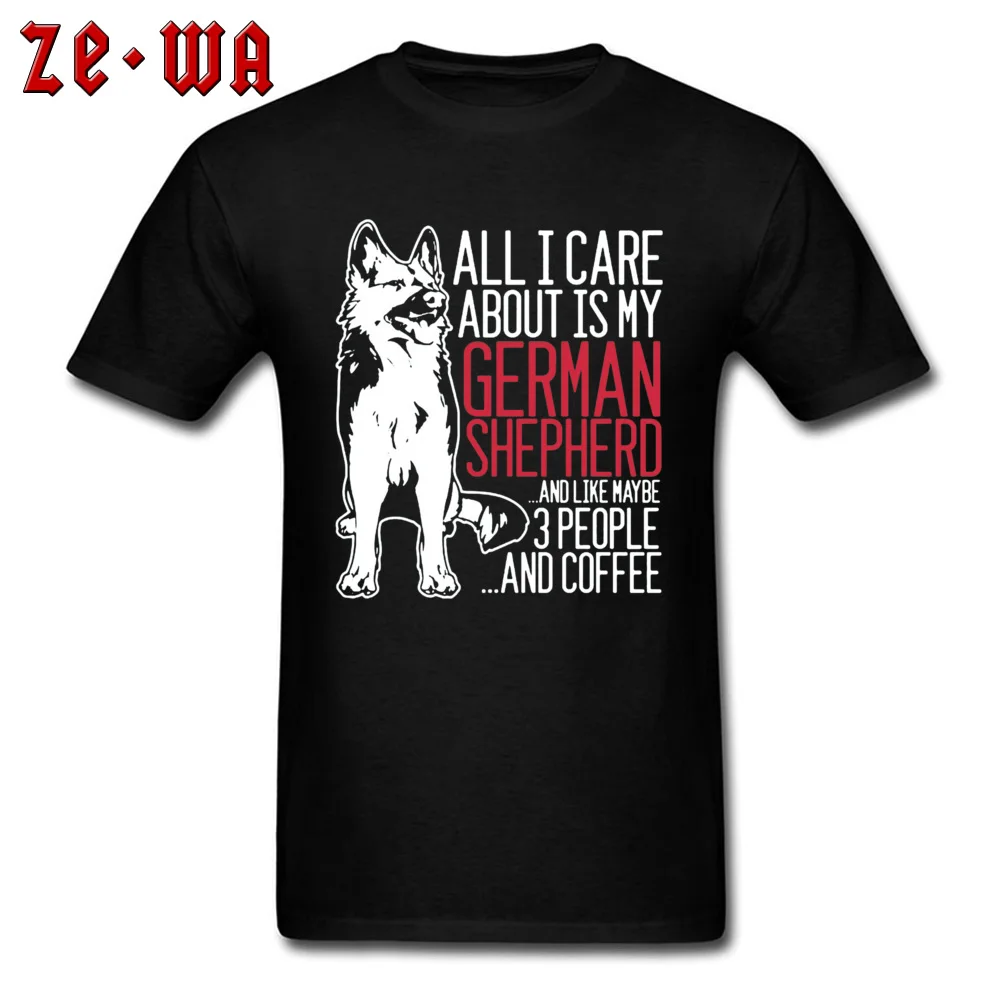 Crew Neck Summer All Cotton Men's T Shirt Normal Short Sleeve Tops & Tees On Sale Casual T Shirt Wholesale All I Care About Is My German -2598 black