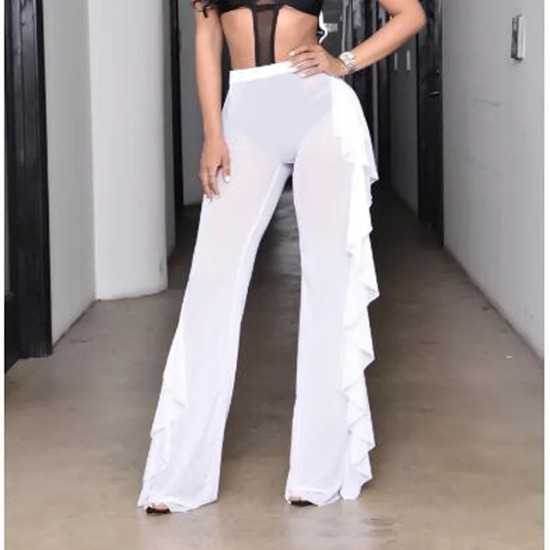 high waisted swim cover up pants