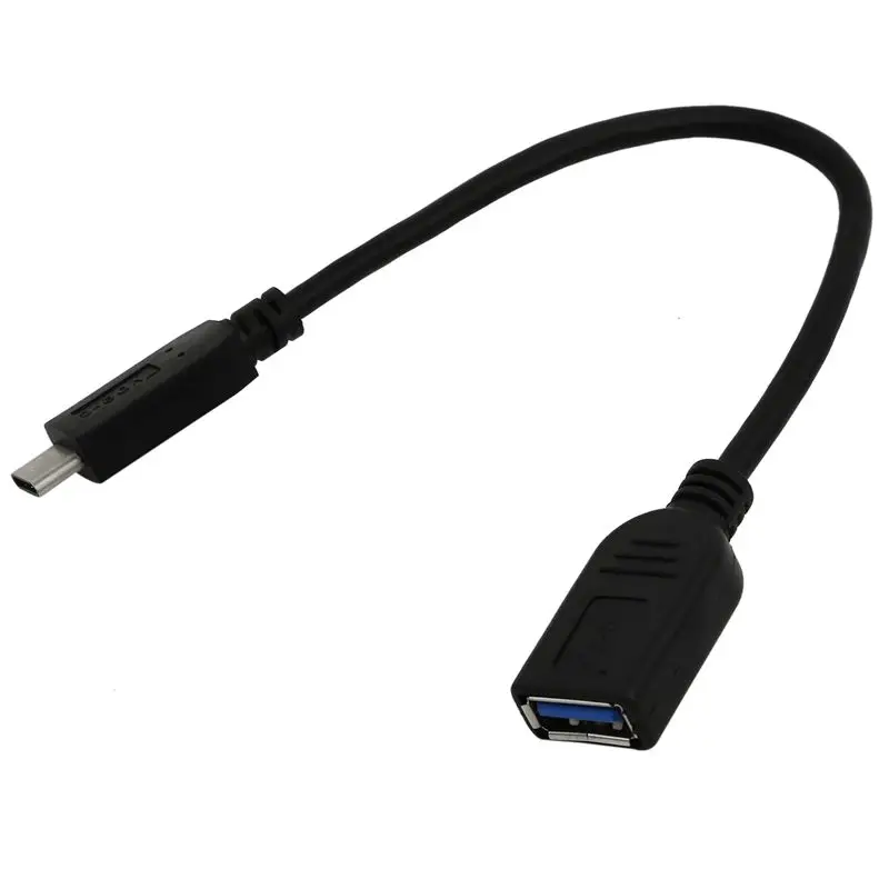 Кабель для передачи данных OTG USB 3,1 Тип разъёма C USB плоский супер мягкий кабель для детей возрастом от 12 дюймов планшет защитный чехол-накладка из ПК и сотового телефона для всех устройств USB 3,1, Fem#8 - Цвет: Black