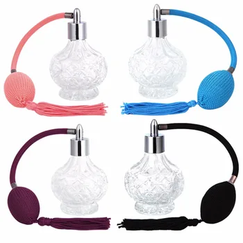 

Fashion Lady Vintage Perfume Bottle Long Spray Atomizer Refillable Glass 80ml