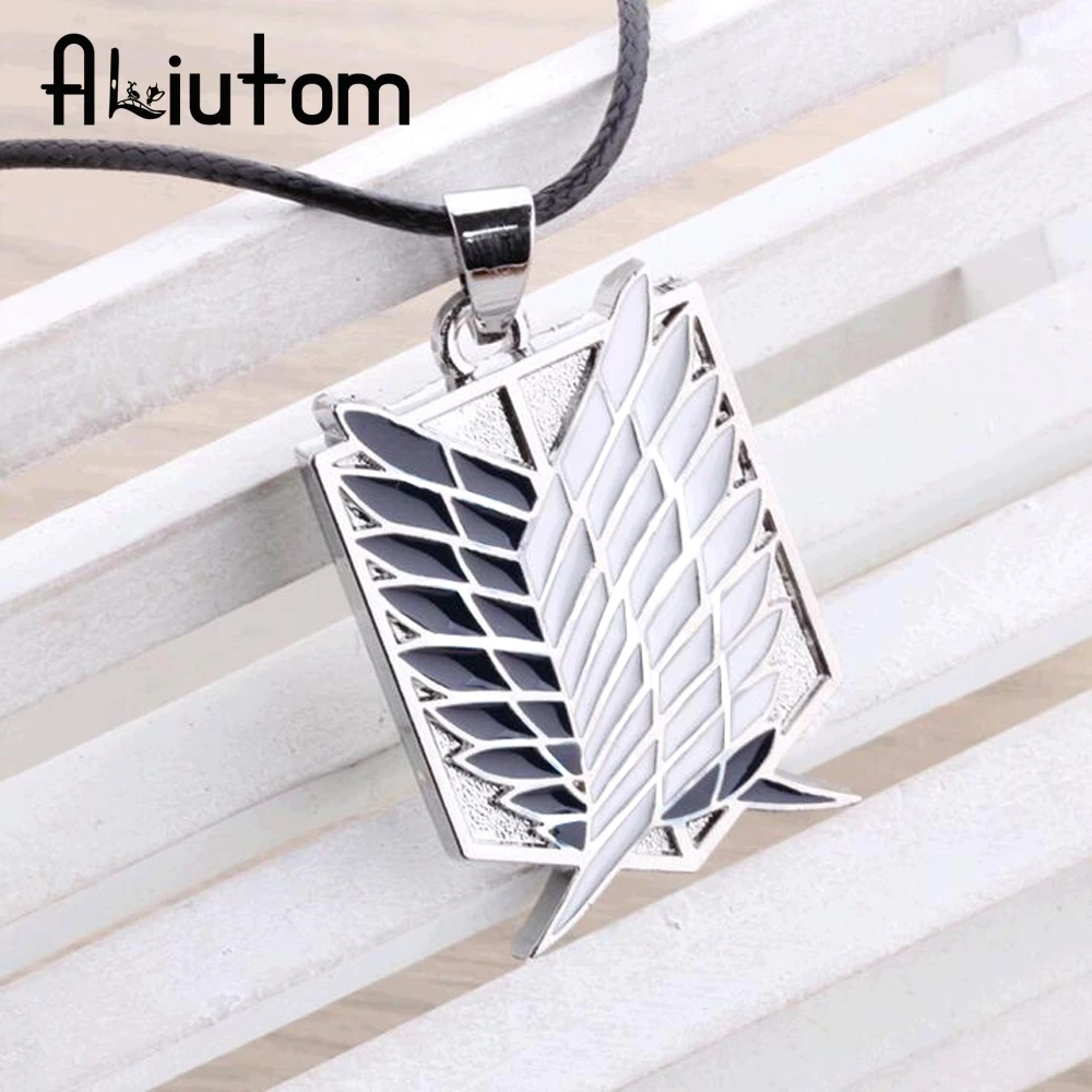 

Metal Anime attack on the wings of freedom titanium necklace Shingeki no Kyojin cosplay necklace shell necklace necklace survey