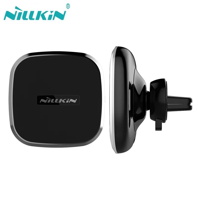 

2 in 1 Magnetic Vehicle Mount Phone Holder Pad NILLKIN Qi Wireless Car Charger For Samsung Note 9 S9Plus for iPhone XS Max 8