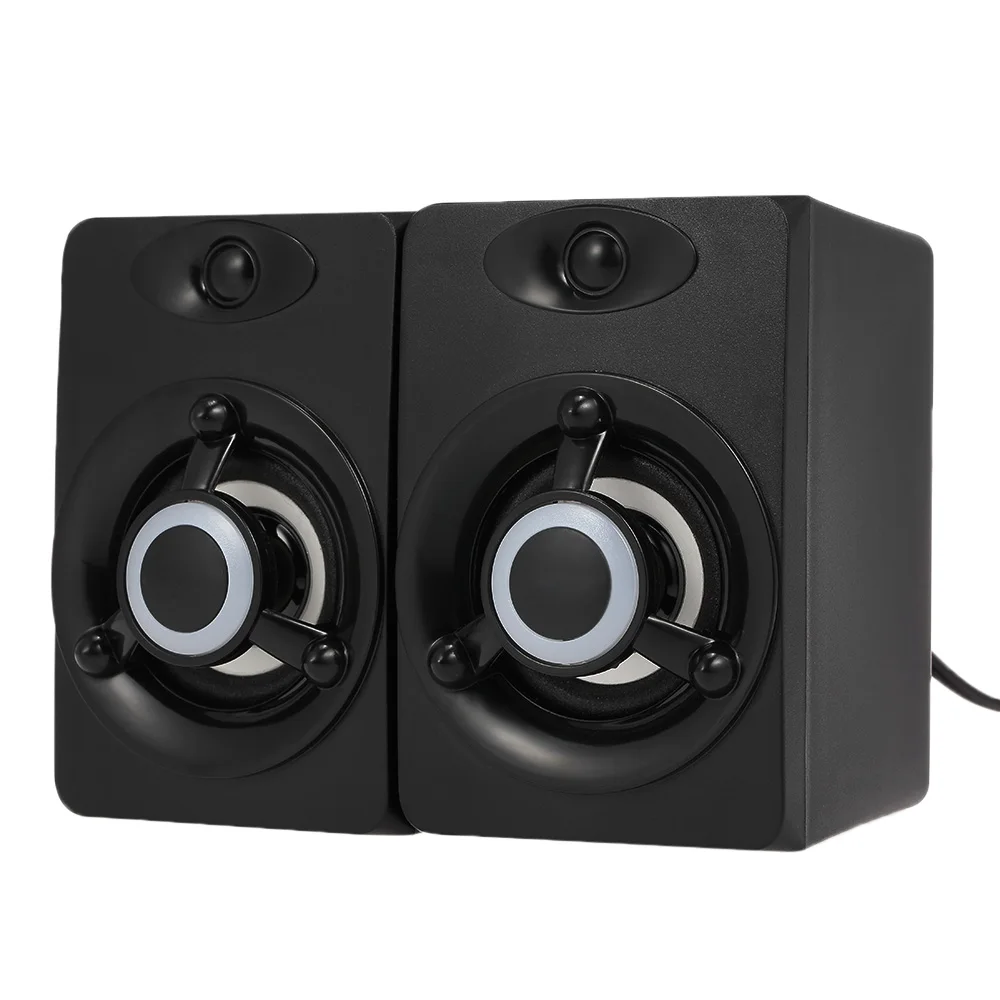 

SADA V-118 Mini Sound Box USB Wired Speaker LED Computer Speaker Bass Stereo Music Player for Desktop Laptop Notebook Tablet PC