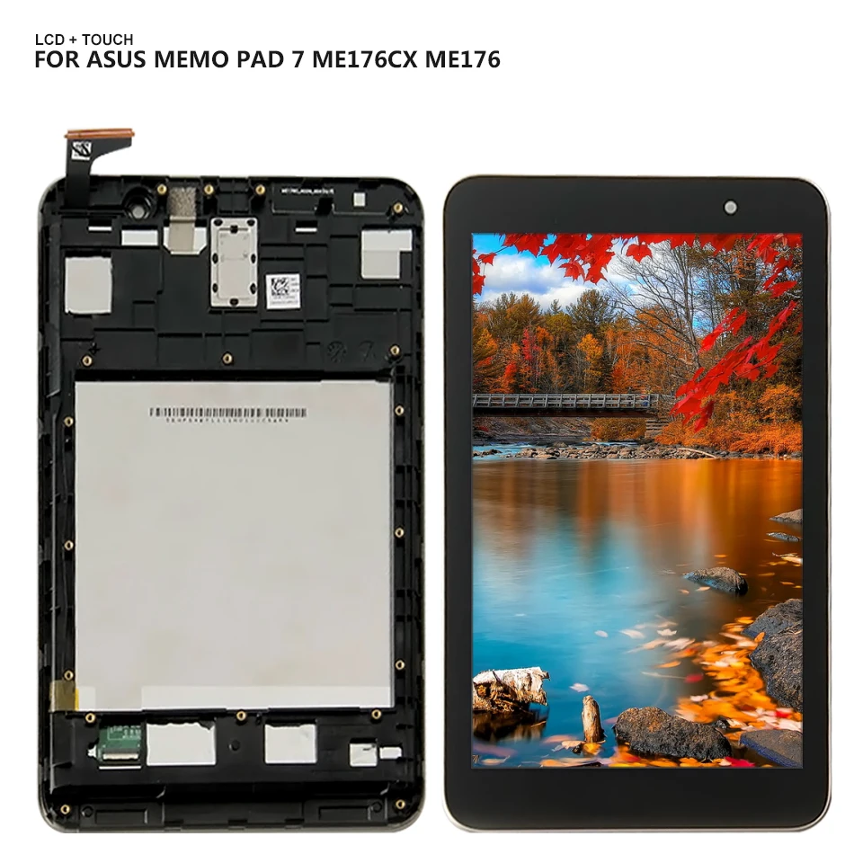 lcd screen display + touch panel digitizer assembly with frame for Asus Memo pad7 ME176 ME176C ME176CX k013 | Компьютеры и офис