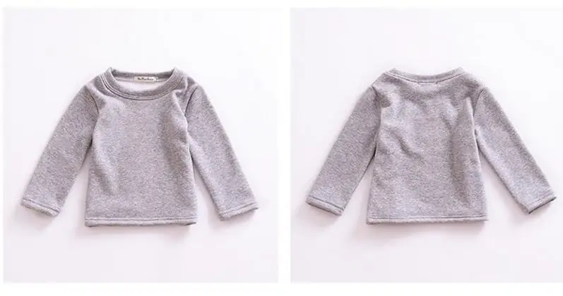 MERI AMMI/Одежда для маленьких мальчиков и девочек зимняя теплая флисовая футболка с длинными рукавами Топы Для От 1 до 5 лет J620