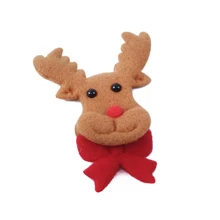 5 шт. Рождественская серия не-тканая нашивка дерево в форме оленя аксессуары для волос, DIY украшения ручной работы материалы, 5Yc4789