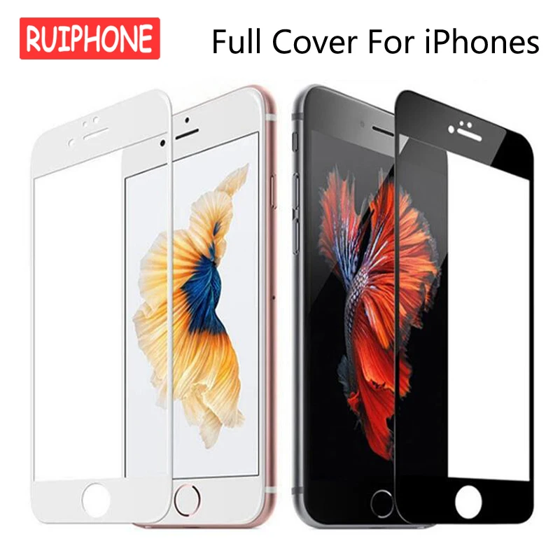 3D 9H полное покрытие закаленное стекло для iPhone 7 8 Plus 5 5S 5C SE защита экрана защитная