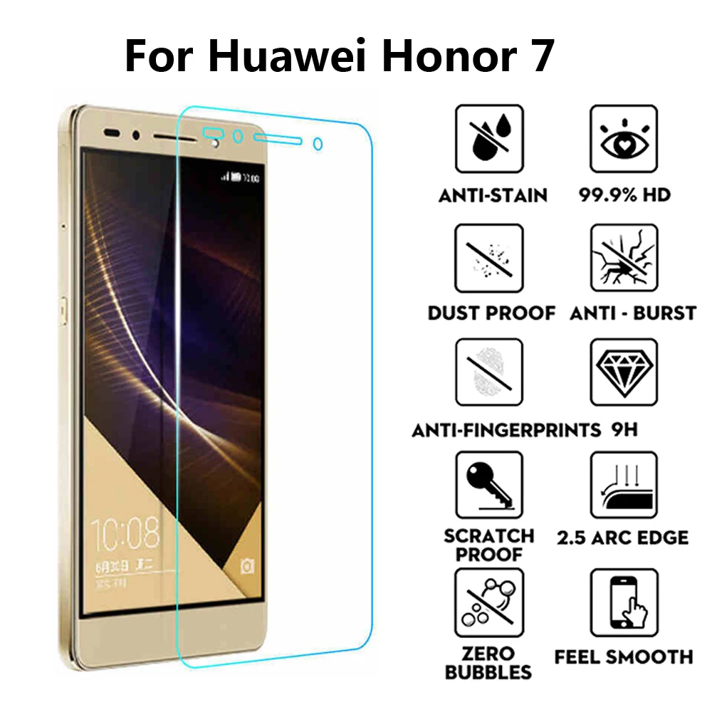 

2Pcs Screen Protector For Huawei Honor 7 Tempered Glass Huawei Honor 7 Honor7 PLK-L01 Screen Protector Glass Protective Film