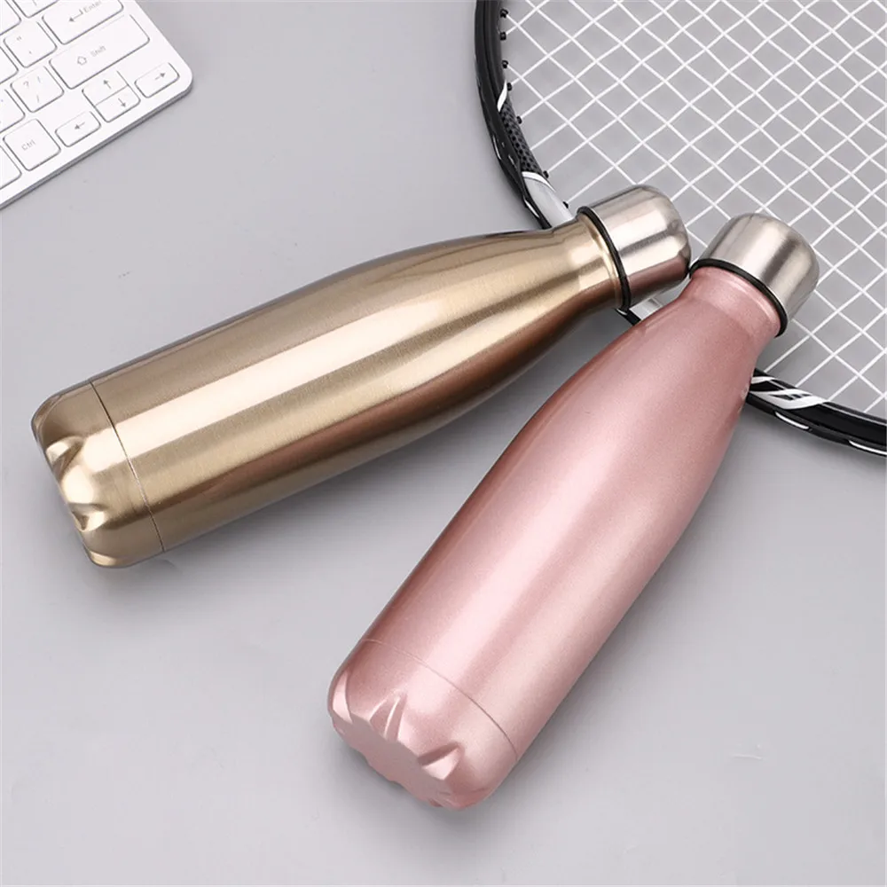 

Rose Gold Water Bottle Stainless Steel Thermos Eco-friendly Vacuum Flask Insulated Portable Cup Camping Drink Bottle