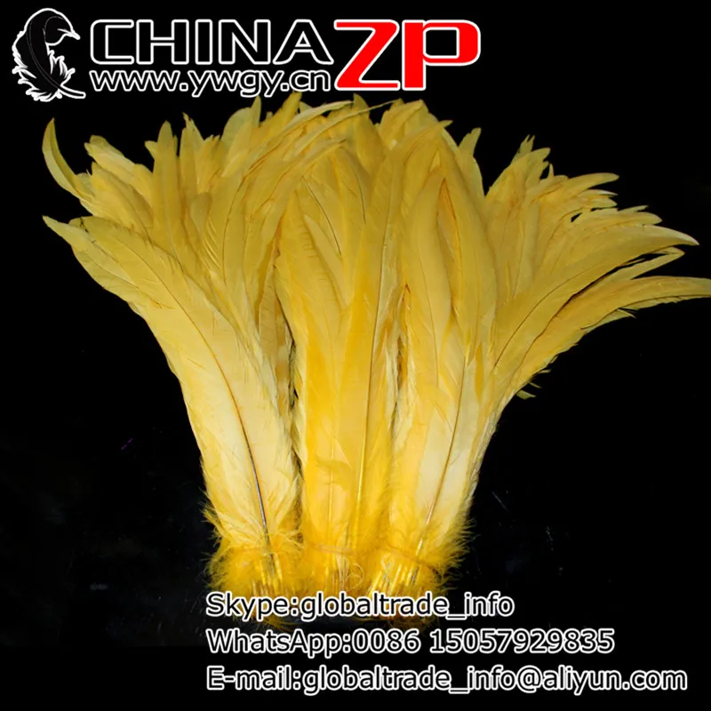 Производитель Золота chinazp завод 100 шт./лот 30-35 см(12-14 дюймов) длина фантастические украшения окрашенные Желтый Петух Хвост Перо