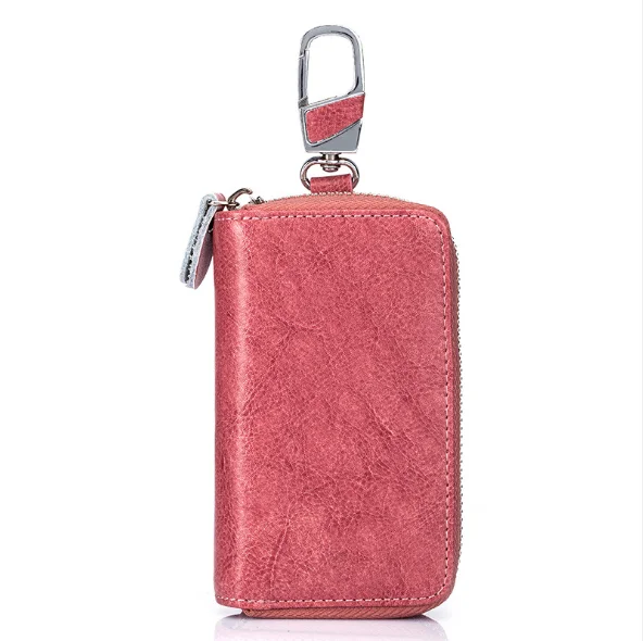 Cross-Border Leather Car Key Wallet Bag Multi-Function  Large Capacity Wholesale Custom Men'S Key Case Bag Female Waist Hanging