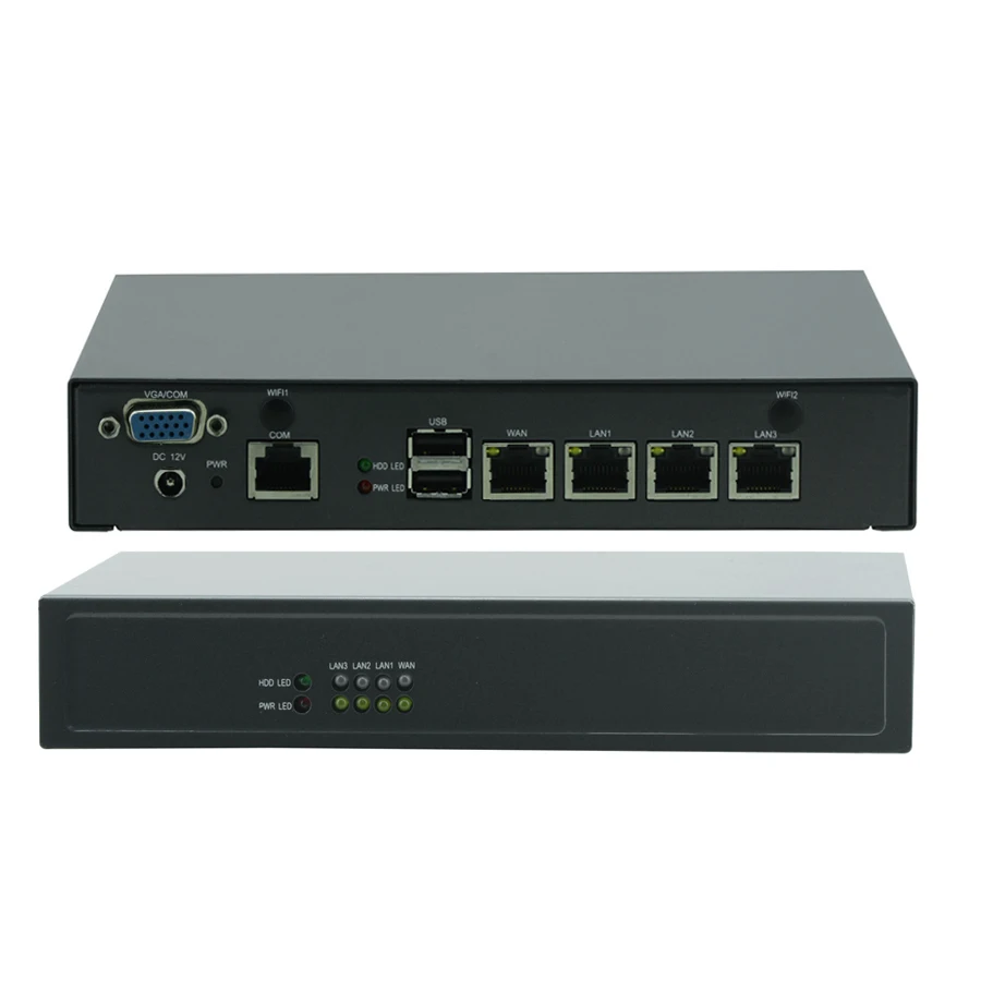 

Mini PC Industrial control Celeron J1900 Quad core network security Desktop WAN Firewall Multi-function router 4 GbE LAN
