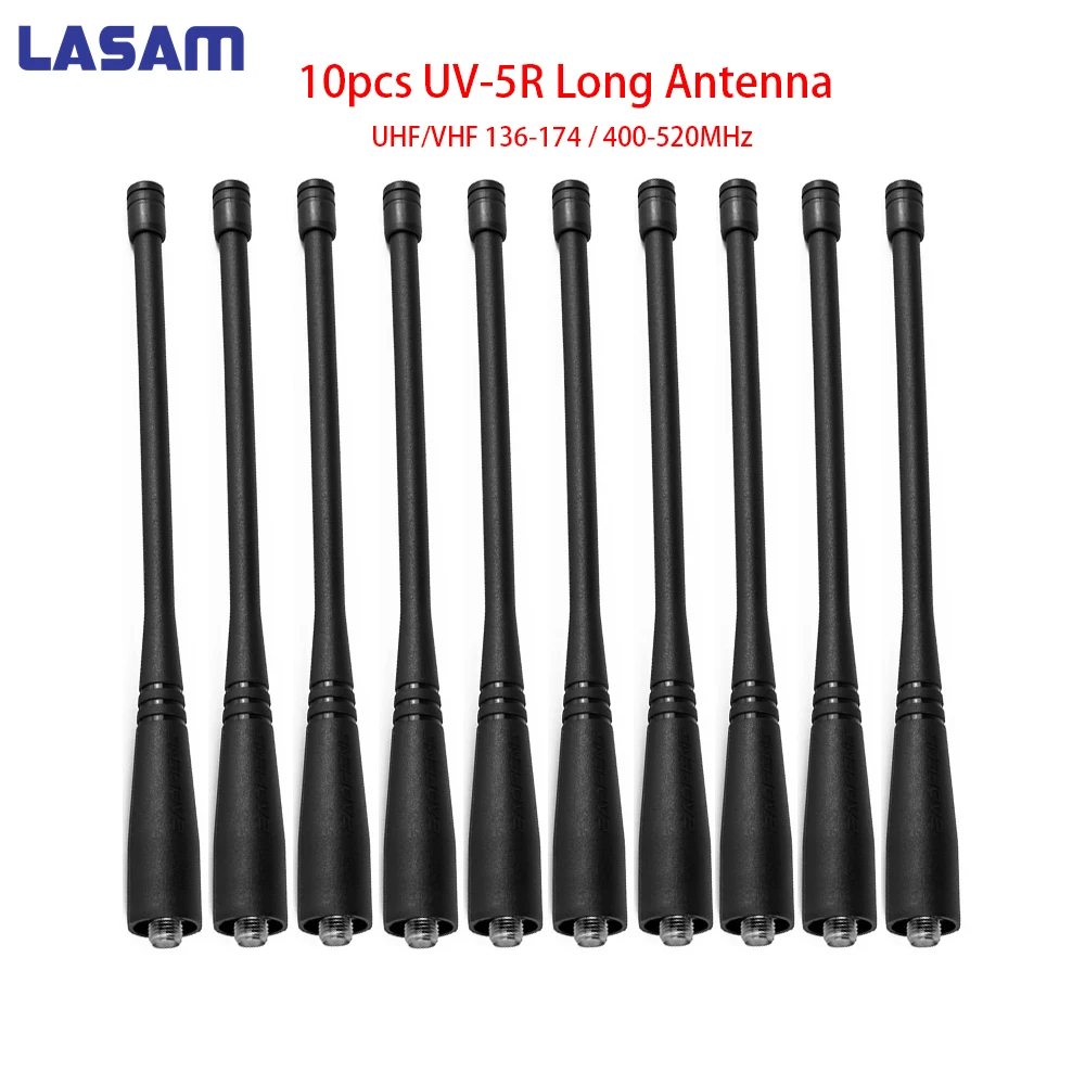 BAOFENG 10 шт. рация BaoFeng UV-5R длинная антенна SMA-Female UHF/VHF 136-174/400-520 МГц для UV5R UV-82 GT-3 радио |