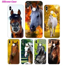 ซิลิโคนโทรศัพท์กรณีม้าน่ารักแฟชั่นสำหรับ Huawei Nova 3 4 Honor 7C 7A 8 8X9 10 Y5 y6 Y7 Y9 V20 Lite Pro 2019 2018 ฝาครอบ(China)